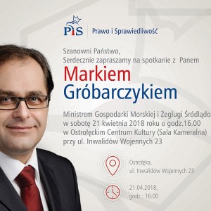 Minister Marek Gróbarczyk przyjedzie do Ostrołęki