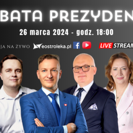 Debata kandydatów na prezydenta Ostrołęki już 26 marca! Oglądaj na eOstroleka.pl
