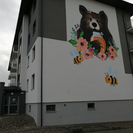 Nietypowy mural na jednym z bloków w Ostrołęce [ZDJĘCIA]
