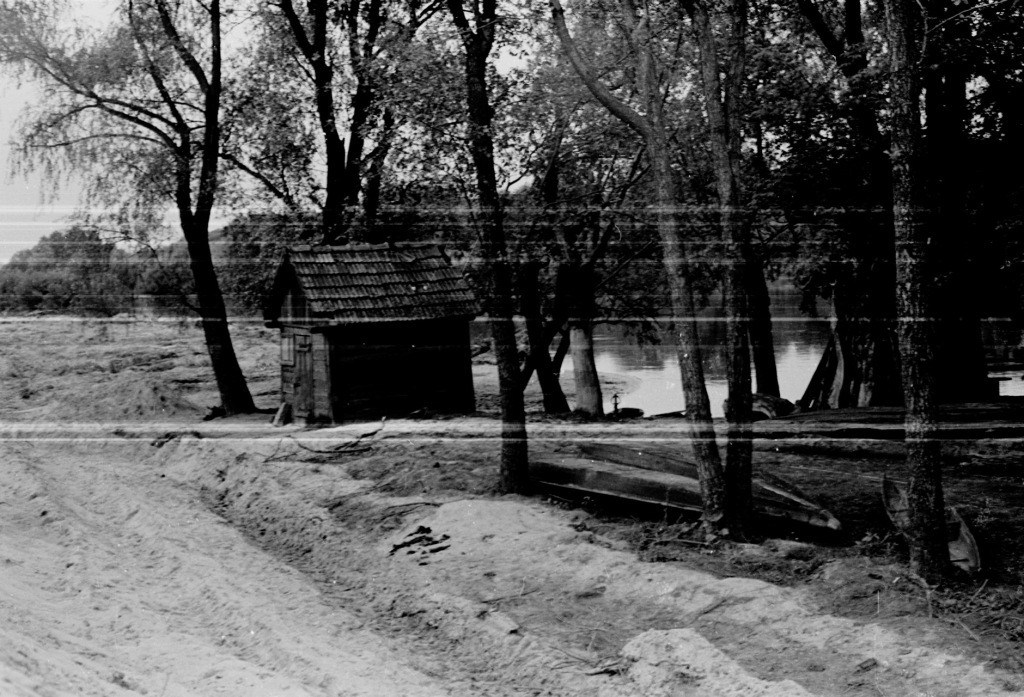 Budowa wału przeciw powodziowego - 30.V.1976 r.