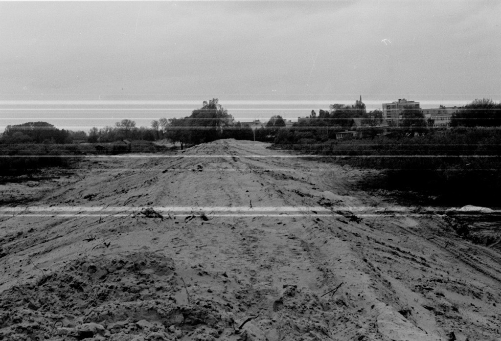 Budowa wału przeciw powodziowego - 30.V.1976 r.