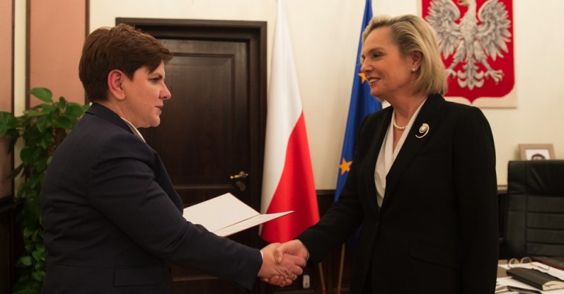 Premier Beata Szydło i Anna Maria Anders fot. P. Tracz/KPRM