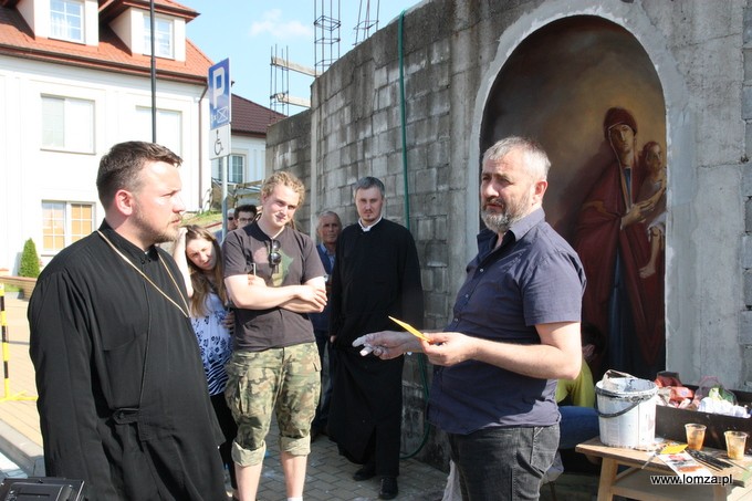 prof. Goran Janicijević z Akademii Sztuki Cerkiewnej w Belgradzie poprowadził warsztaty na temat fresków