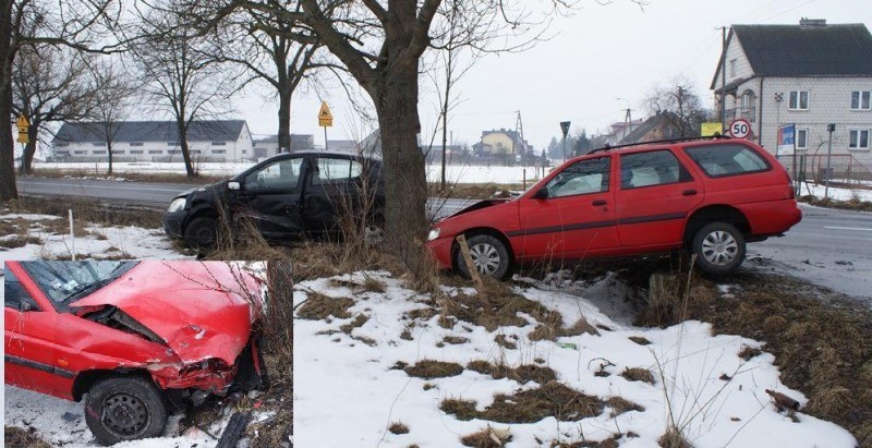 Jedna z wczorajszych kolizji - Dylewo. fot. Policja