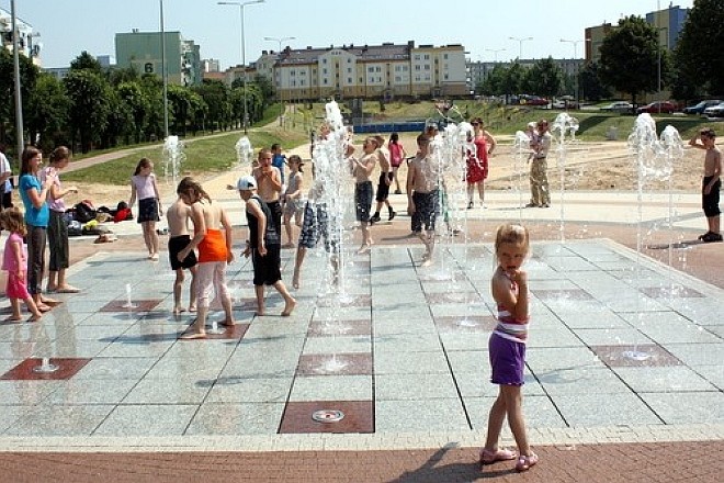 Fontanna kąpielowa powstała w ubiegłym roku w Łomży (fot. UM Łomża)