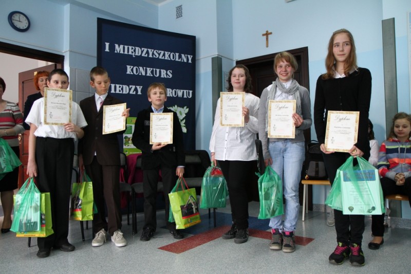  Najlepszą wiedzą o zdrowiu wykazał się Marcel Mieszkowski SP 10 (fot. R.Dawid)