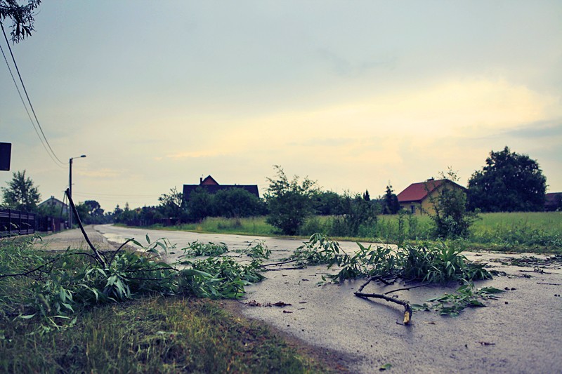 Pierwsze skutki burzy (fot.Tomasz Mateusiak)