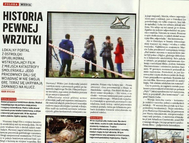 "Historia pewnej wrzutki" w Newsweeku