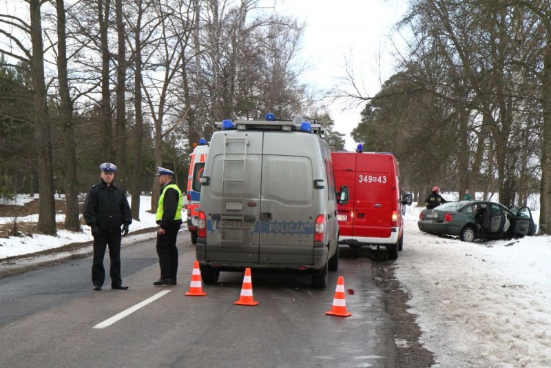 Wypadek w Siarczej Łące (fot. R. Dawid)