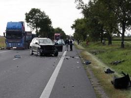 Wypadek Jarosława Wałęsy (fot. kwp.radom.pl)