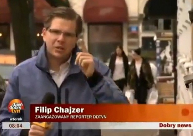 Filip Chajzer w newsie o gazie 