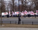 Warszawa: Trwa protest &#8222;Solidarności&#8221; przed Sejmem 