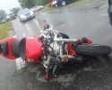 Wypadek na ul. Kołobrzeskiej. Motocyklista trafił do szpitala [ZDJĘCIA]