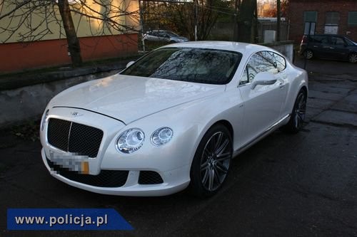 Bentley skradziony z salonu w Berlinie, fot. policja.pl