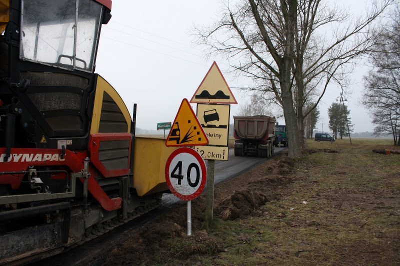 Modernizacja Trasy Kordowo - Grzymki, fot. Starostwo Powiatowe w Ostrołęce