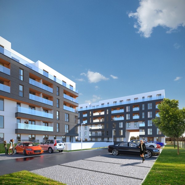 Tak będzie wyglądał nowoczesny kompleks mieszkaniowy powstający przy ul. Bohaterów Warszawy, fot. Novdom