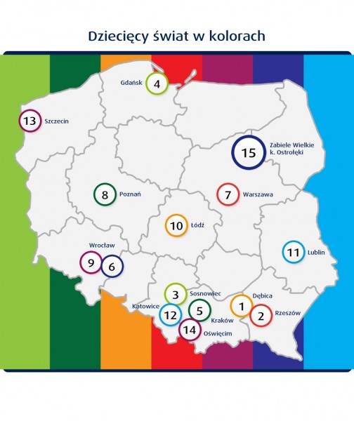 Kolory Śnieżki dla małych pacjentów z Zabiela Wielkiego, akcja społeczna Śnieżki 