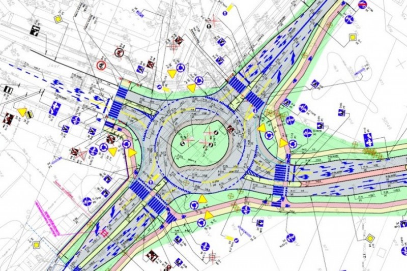 Nowe rondo zapewni bezkolizyjny przejazd, bowiem wewnętrzny i zewnętrzny pas ruchu nie będą się ze sobą krzyżowały