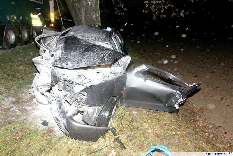 W wyniku wypadku na krajowej ósemce zginął 19-latek. fot. podlaska.policja.gov.pl