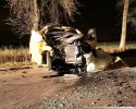 Groźny wypadek na trasie Hajnówka - Bielsk Podlaski. Bus wjechał w tył koparki [ZDJĘCIA]