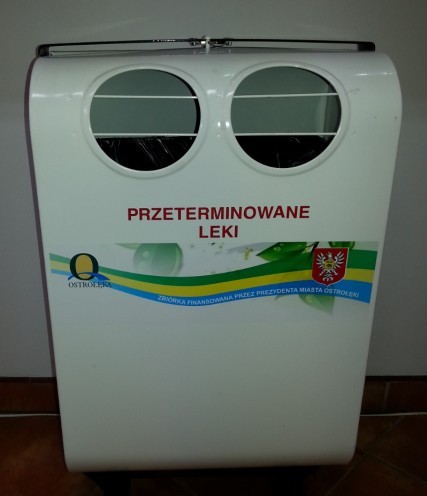 Pojemnik na przeterminowane leki, fot. Urząd Miasta Ostrołęki