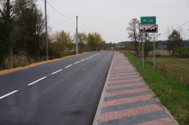 Wyremontowana droga w Kuninie, fot. Starostwo Powiatowe w Ostrołęce
