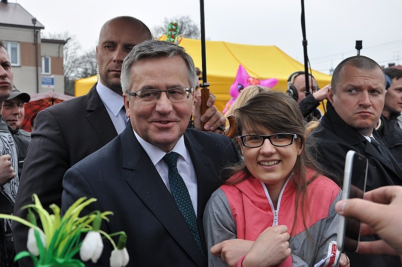 Niedziela Palmowa 2014 w Łysych, Prezydent RP Bronisław Komorowski, fot. eOstroleka.pl