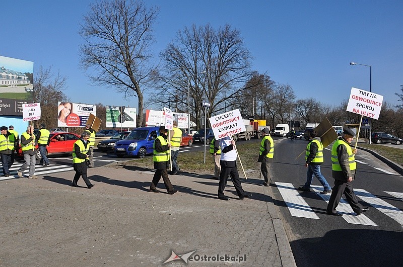 Protest na rondzie ks. Siemowita III, fot. eOstrołęka.pl
