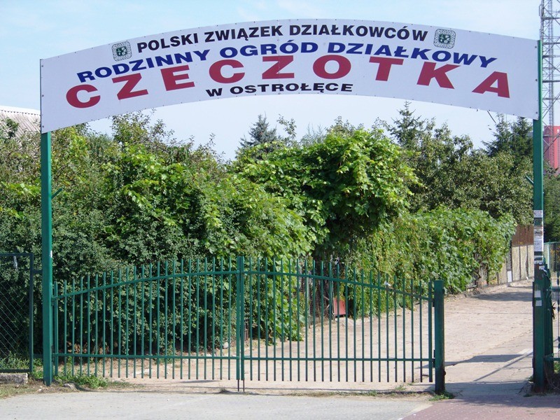 Główne wejście do ogródków działkowych - fot. eOstroleka.pl