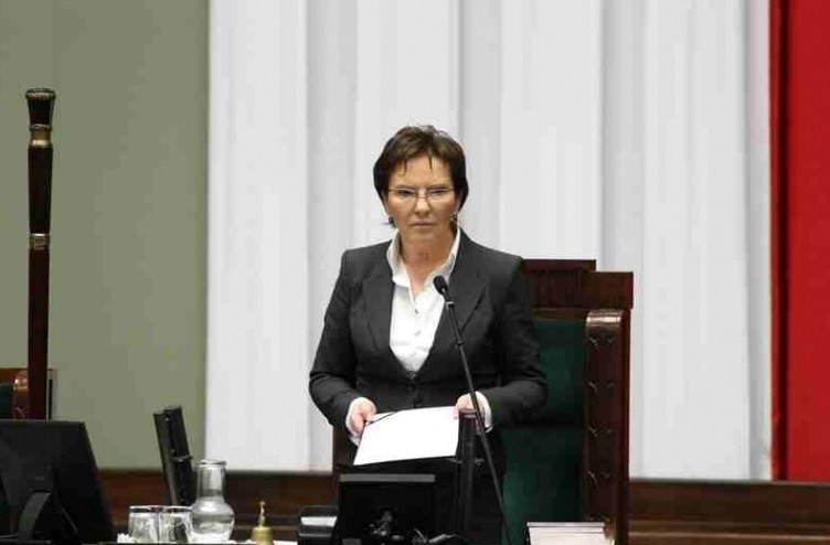 Kandydatka koalicji PO-PSL na premiera, Ewa Kopacz, fot. Krzysztof Białoskórski / sejm.gov.pl
