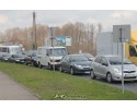 Paraliż komunikacyjny w Łomży: Zamknięty most, wyłączona sygnalizacja i kilometrowe korki