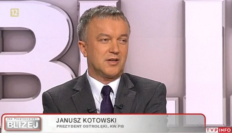 Prezydent Ostrołeki Janusz Kotowski był gościem czwartkowego programu Bliżej w TVP Info