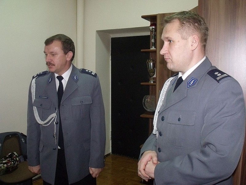 insp. Witold Lemański (pierwszy z lewej), fot. Kurier Makowski