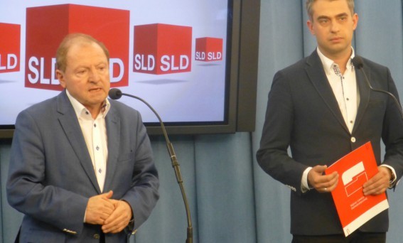 poseł SLD Tadeusz Iwiński, sekretarz generalny SLD Krzysztof Gawkowski, fot. sld.org.pl