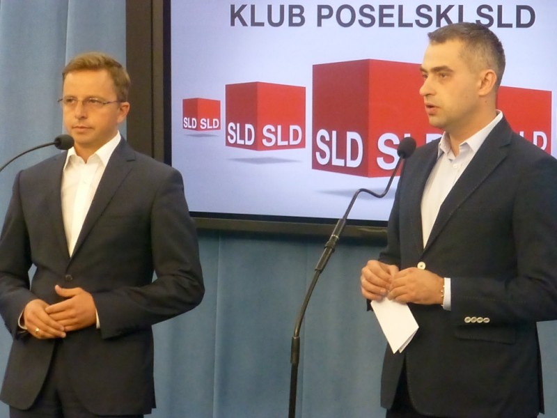 rzecznik prasowy SLD Dariusz Joński i szef sztabu wyborczego Krzysztof Gawkowski, fot. sld.org.pl