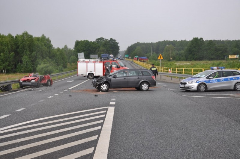 Wypadek na DK 62, fot. KPP Wyszków