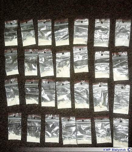 Policja zatrzymała 32 latka, który miał przy sobie 19 gramów amfetaminy, fot. podlaska.policja.gov.pl
