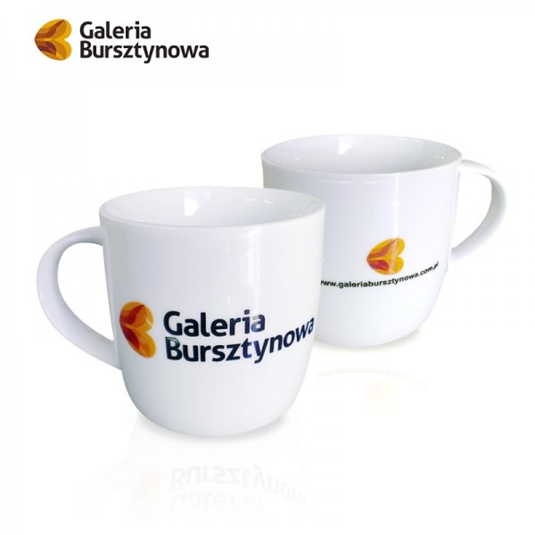 Kubek z logo Galerii Bursztynowej