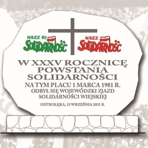 35. rocznica powstania NSZZ &#8222;Solidarność&#8221;. Obchody rocznicowe w Ostrołęce [PROGRAM]