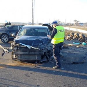 Karambol na obwodnicy Augustowa, fot. podlaska.policja.gov.pl