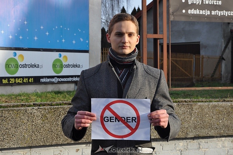 Mateusz Bałazy - Koordynator akcji i lider ostrołęckiego koła Młodzieży Wszechpolskiej.