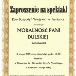 Moralność Pani Dulskiej w wykonaniu Koło Gospodyń Wiejskich w Kamionce