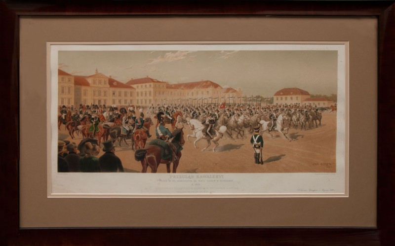 Przegląd kawaleryi przed W. Ks. Konstantym na Placu Saskim w Warszawie r. 1824