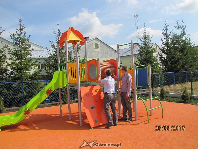 Przy Przedszkolu Samorządowym w Rzekuniu powstał nowy plac zabaw, fot. Urząd Gminy Rzekuń
