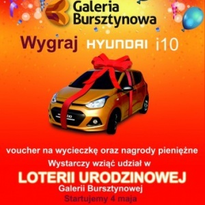 Już za 10 dni finał Loterii Urodzinowej&nbsp;&nbsp;w Galerii Bursztynowej! W programie koncerty, atrakcje dla dzieci i kiermasz rękodzieła