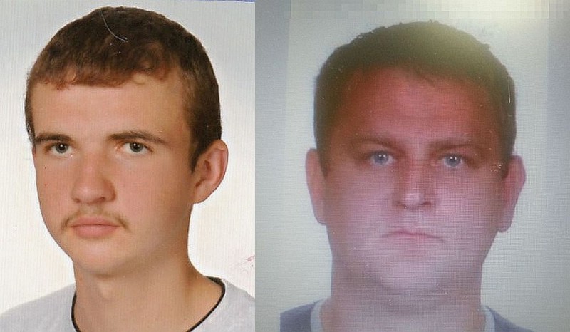 Poszukiwani przez ostrołęcką policję, Rafał Fabiański (po lewej) i Janusz Nicewicz (po prawej), fot. KMP w Ostrołęce