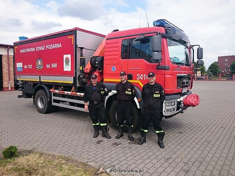 W konwoju humanitarnym na Ukrainę wzięło udział trzech strażaków z Ostrołęki/fot. KM PSP Ostrołęka