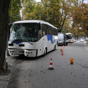 Wypadek autobusu relacji Olsztyn-Ostrołęka. Jedna osoba ranna