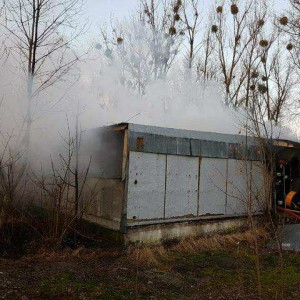 Pożar pustostanu na osiedlu Wojciechowice