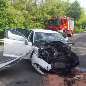 Zablokowana droga na Warszawę. Śmiertelny wypadek w Dyszobabie [AKTUALIZACJA, ZDJĘCIA]